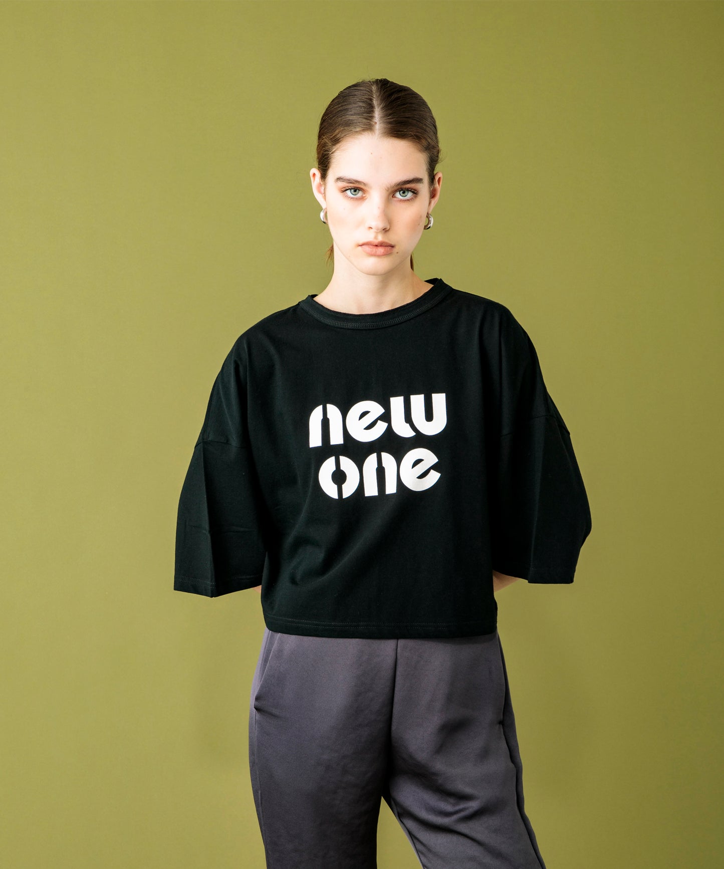 SHORT HALF WIDE SLEEVE TEE(new one)