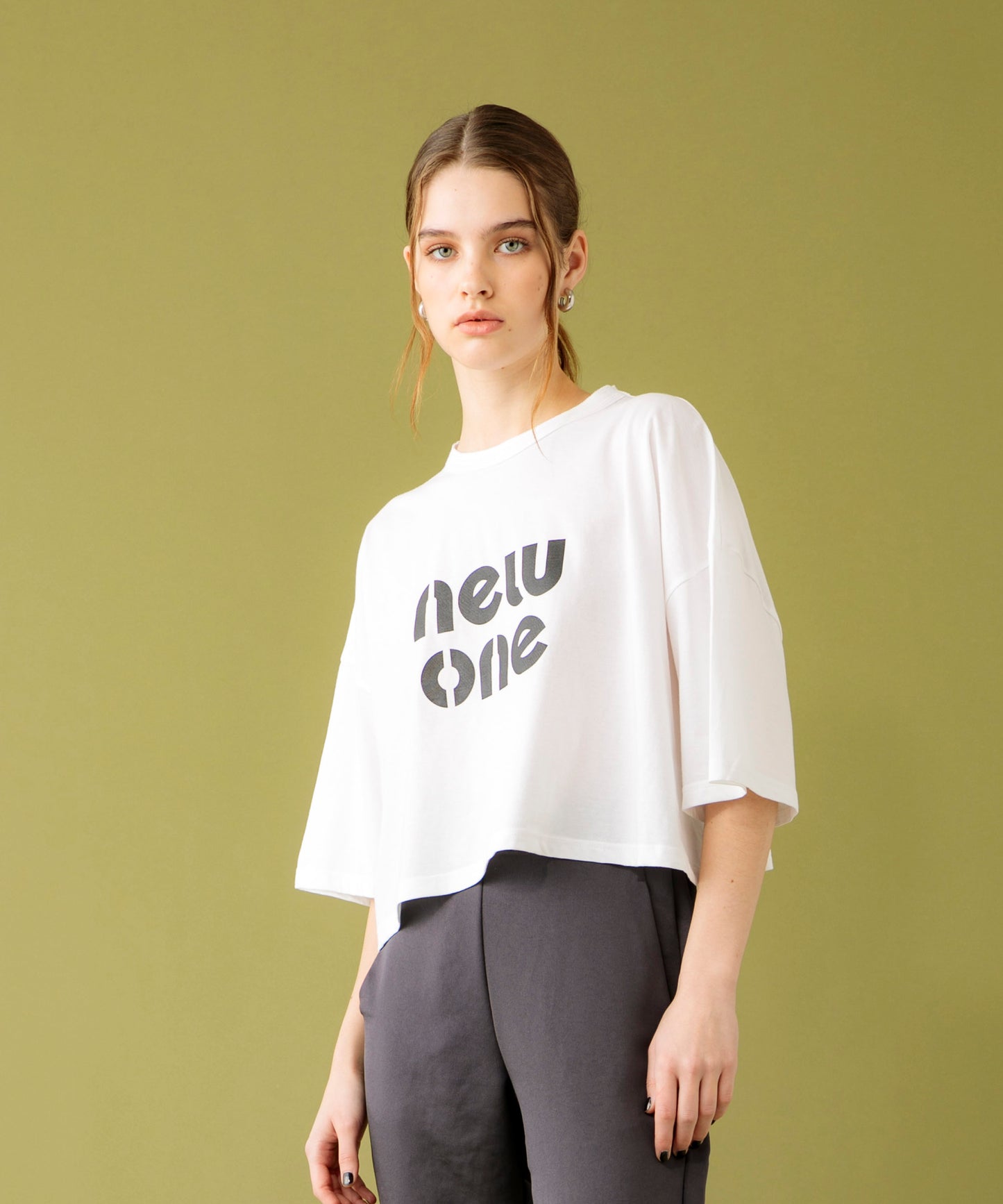 SHORT HALF WIDE SLEEVE TEE(new one)