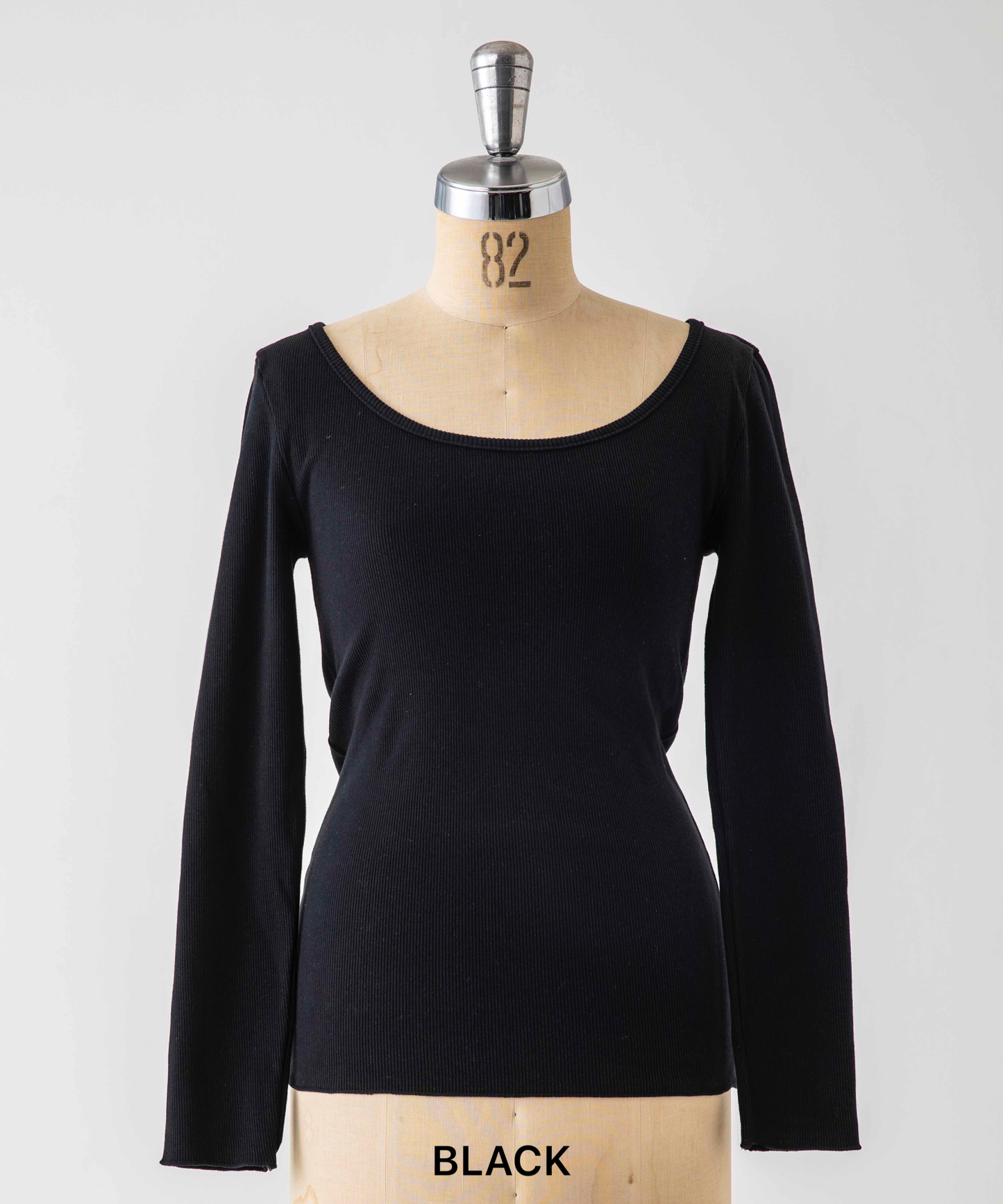 OVAL NECK RIB LS TOP