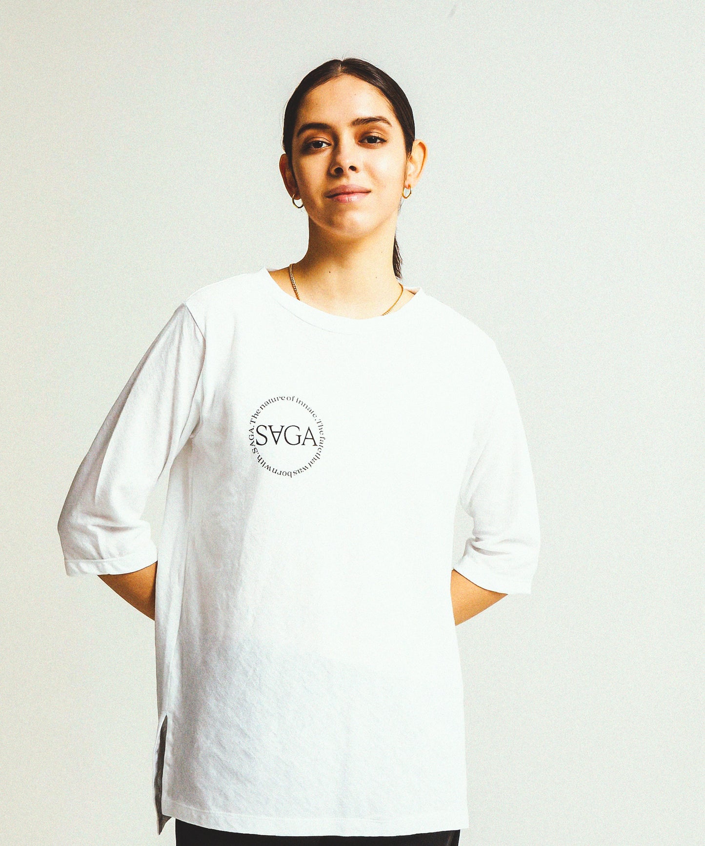 SLAB HALF SLEEVE T(SAGA)