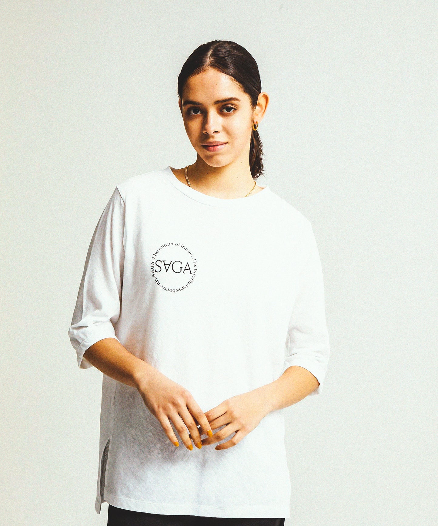 SLAB HALF SLEEVE T(SAGA)