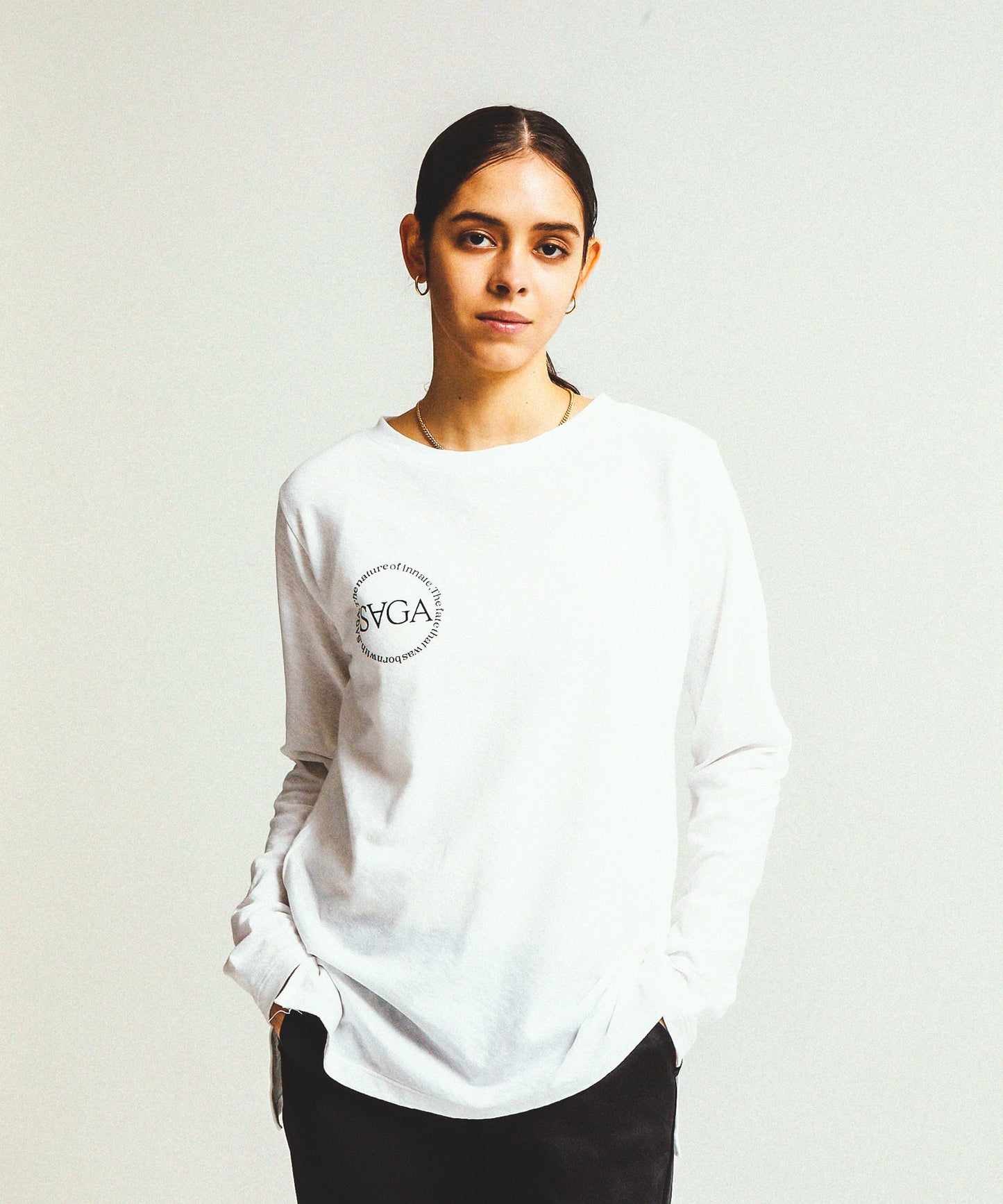 SLAB LONG SLEEVE T(SAGA)