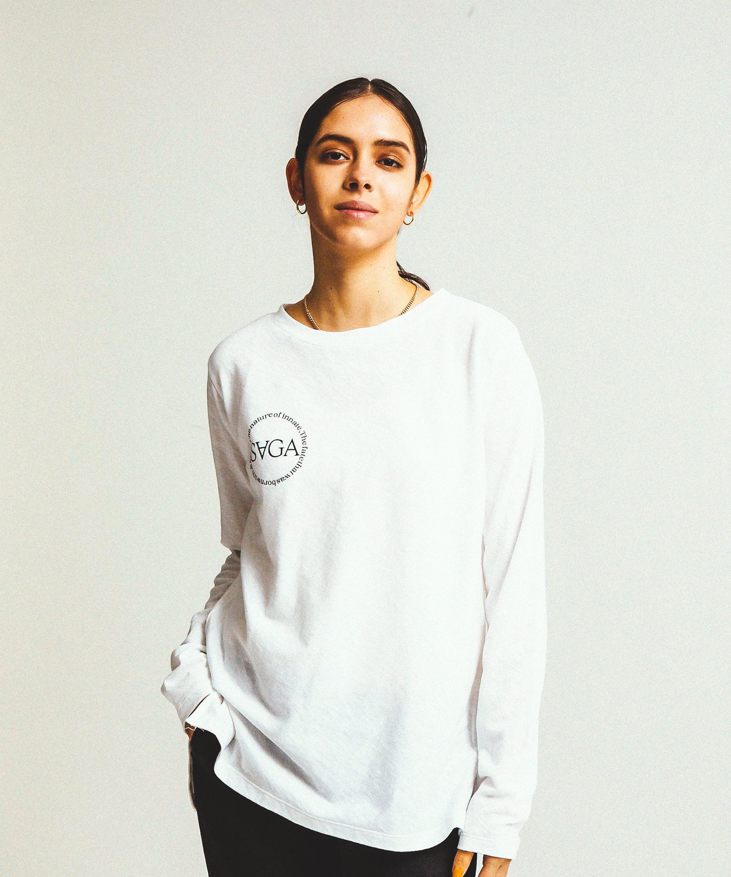 SLAB LONG SLEEVE T(SAGA)