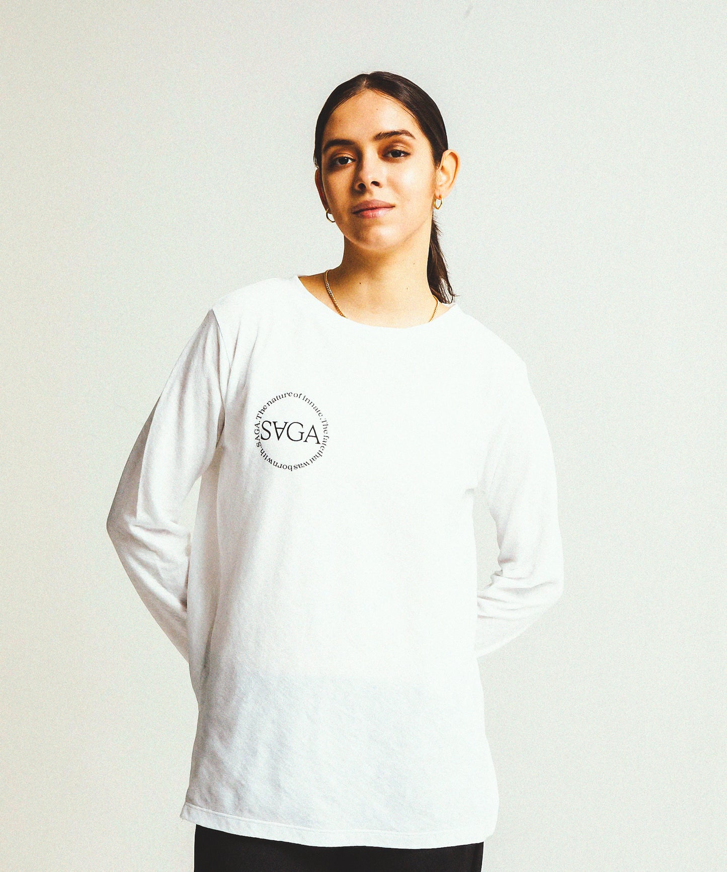 SLAB LONG SLEEVE T(SAGA)