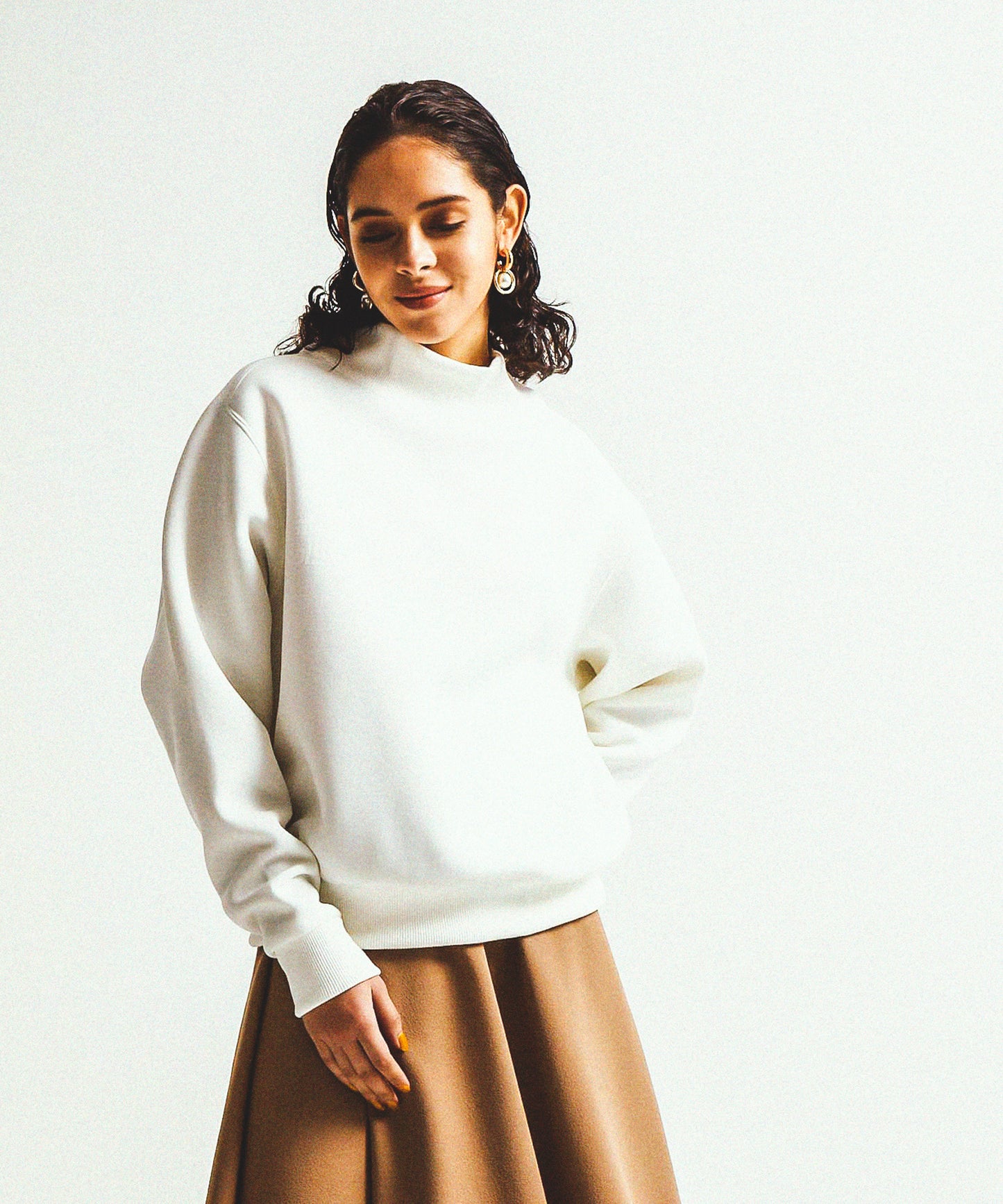 HI-NECK SPONGE SWEAT