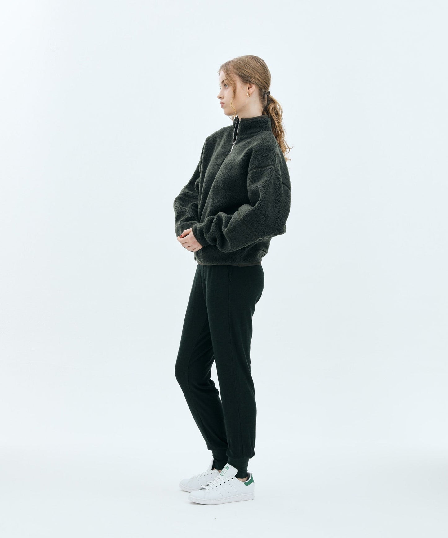 WOOL RIB KNIT JOGGER PANTS