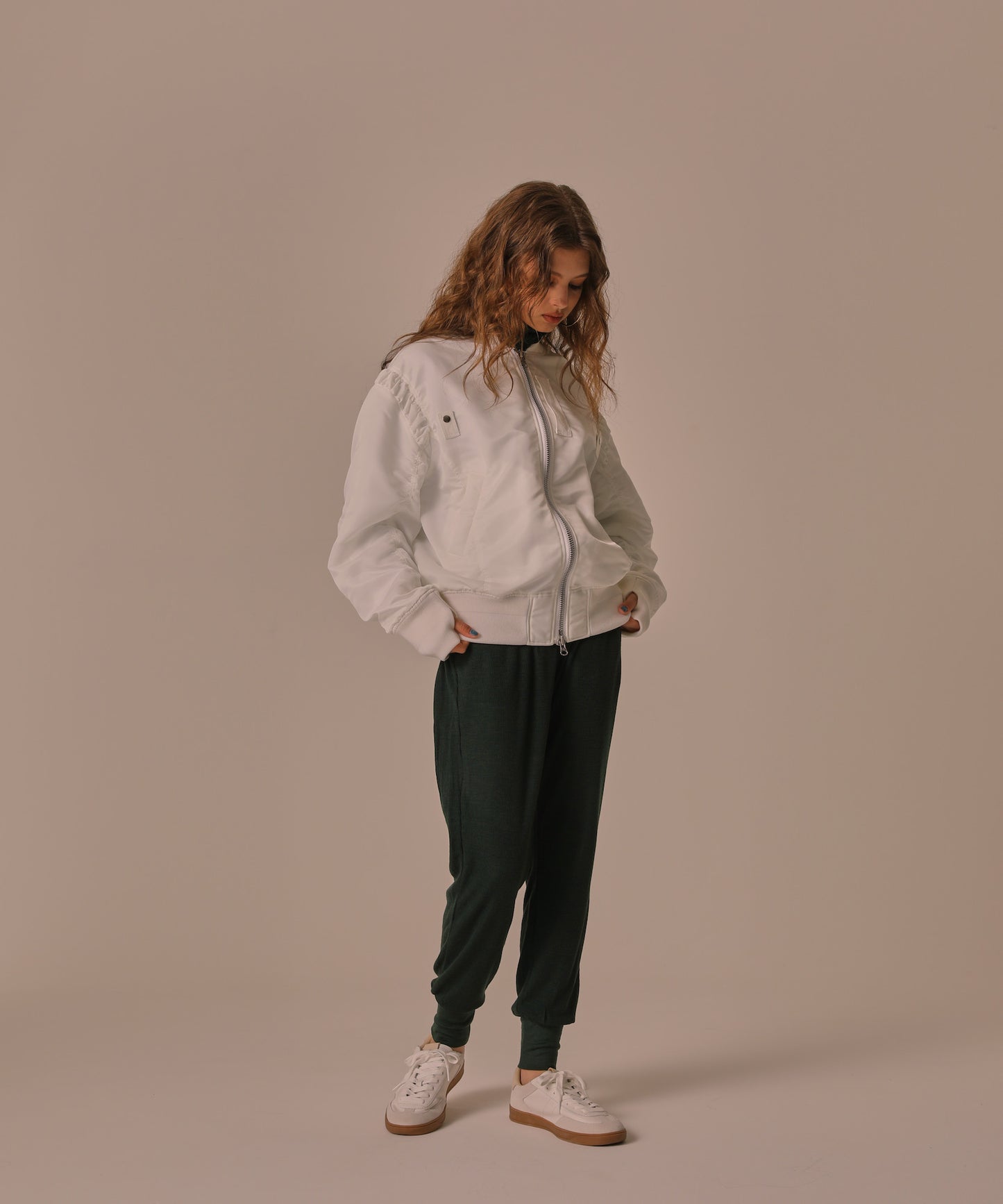WOOL RIB KNIT JOGGER PANTS