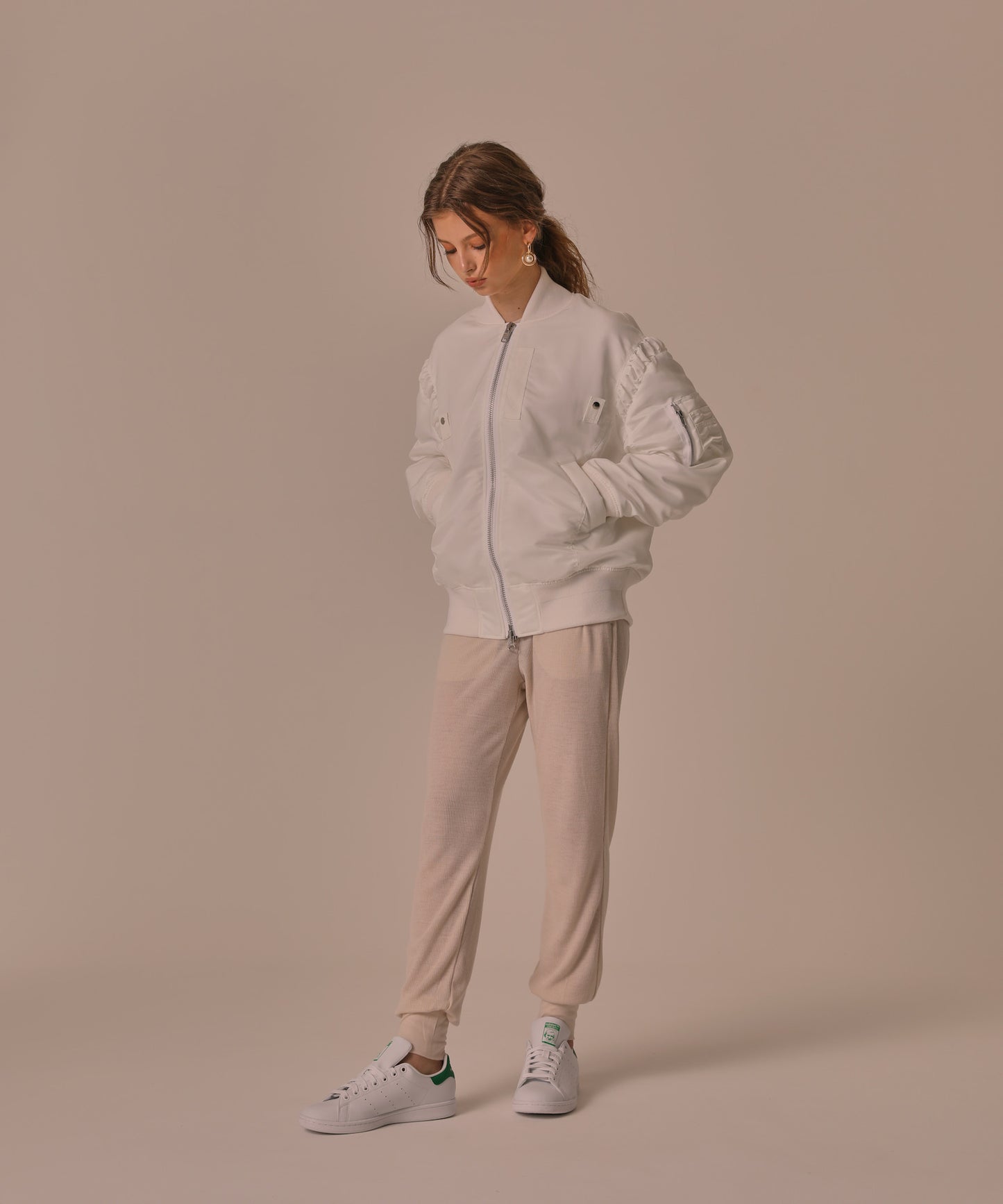 WOOL RIB KNIT JOGGER PANTS