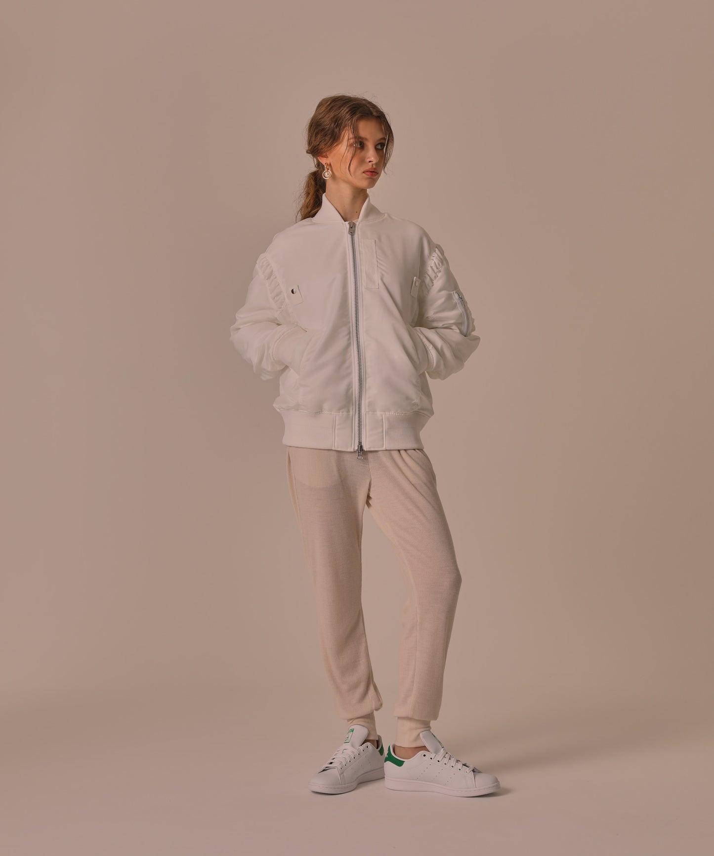 WOOL RIB KNIT JOGGER PANTS