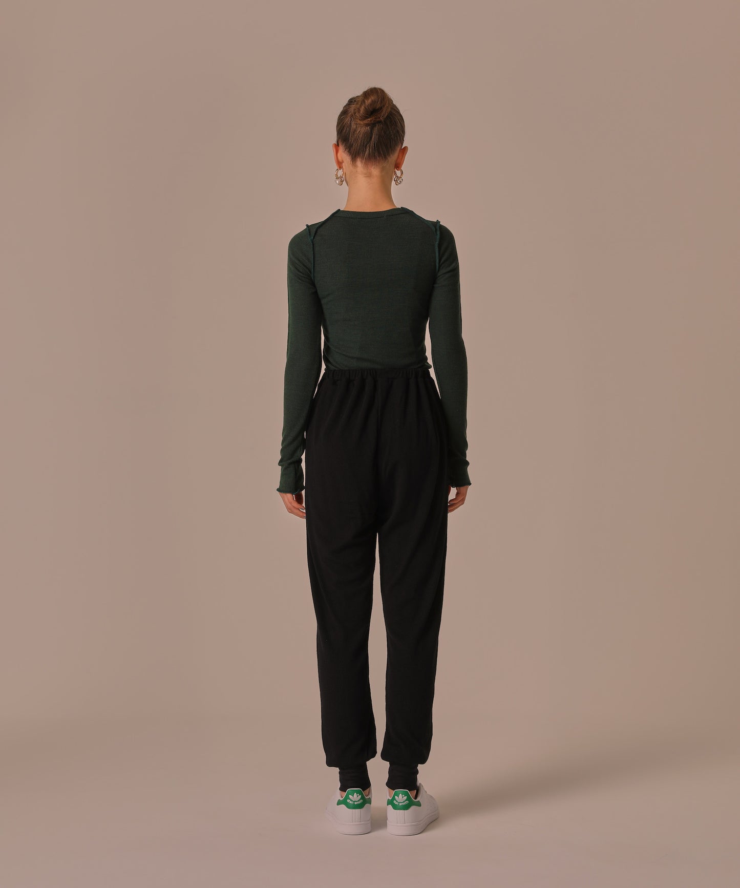 WOOL RIB KNIT JOGGER PANTS