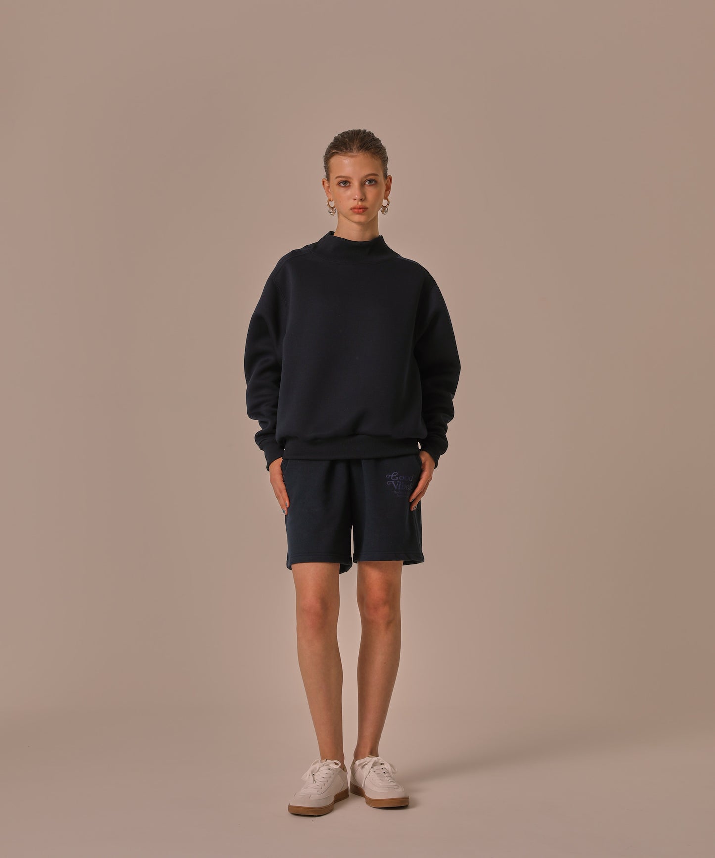 HI-NECK SPONGE SWEAT