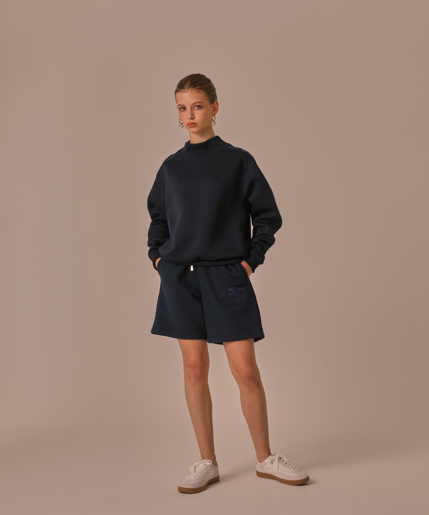 HI-NECK SPONGE SWEAT