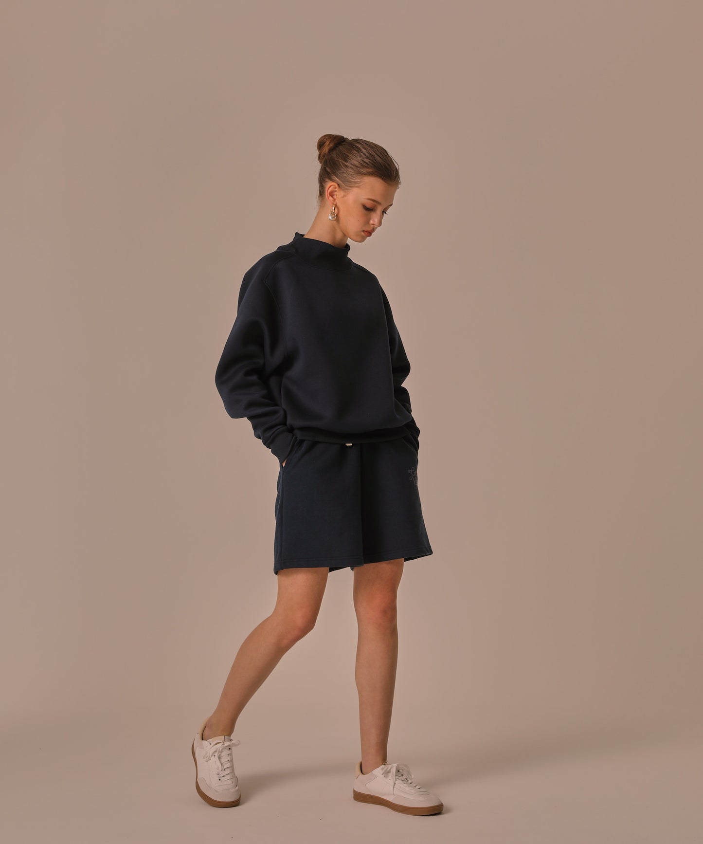 HI-NECK SPONGE SWEAT