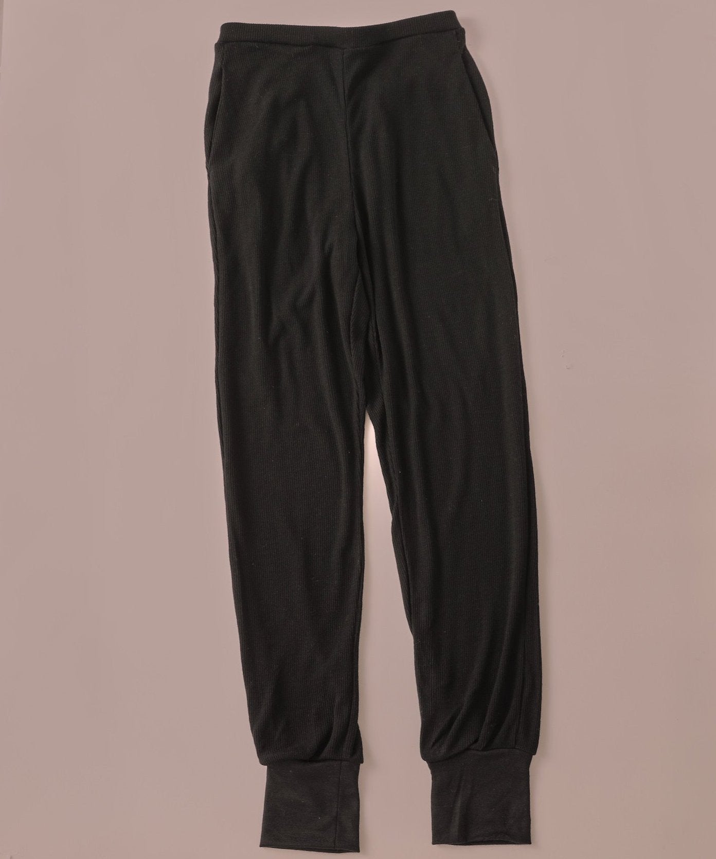 WOOL RIB KNIT JOGGER PANTS