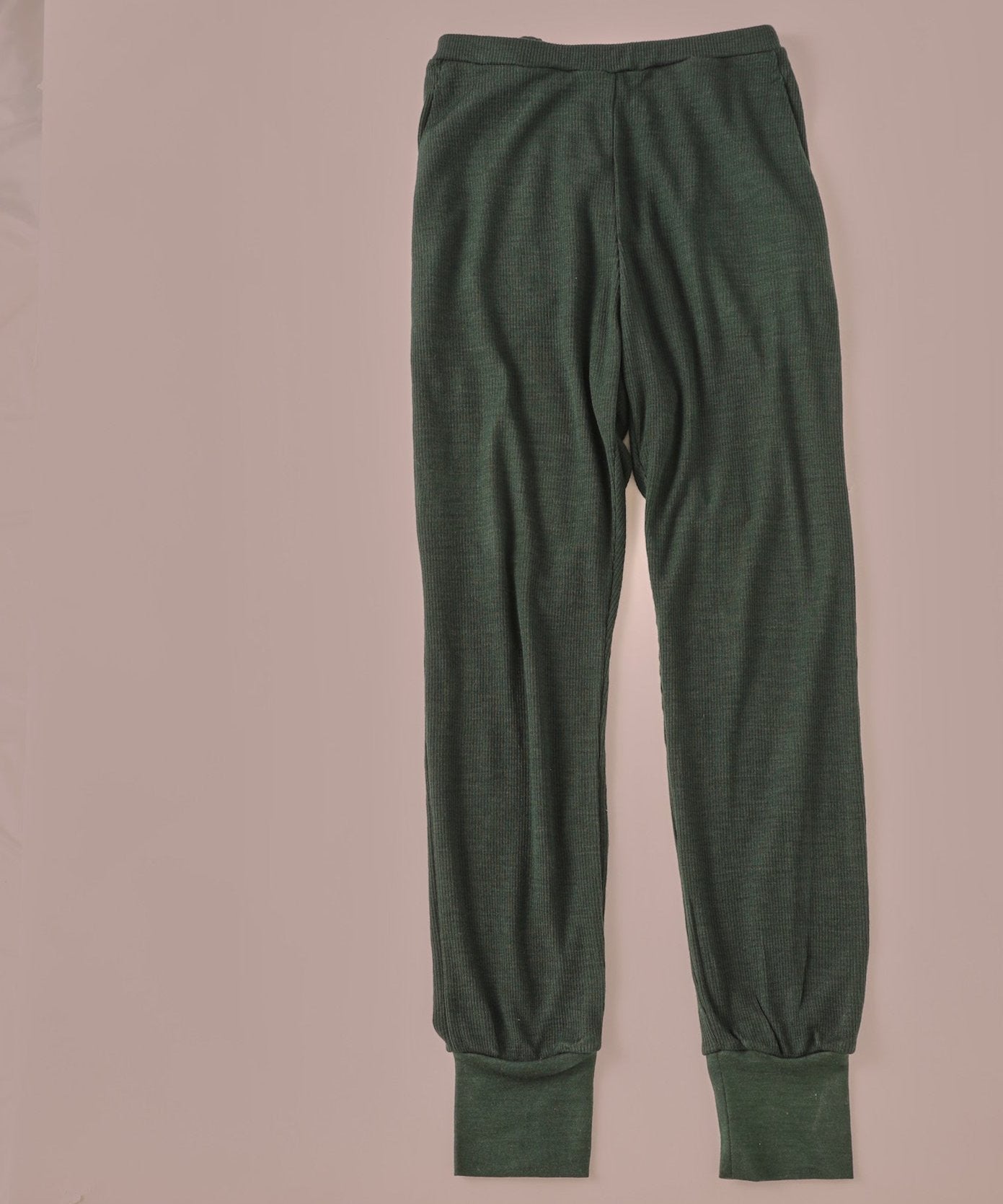 WOOL RIB KNIT JOGGER PANTS