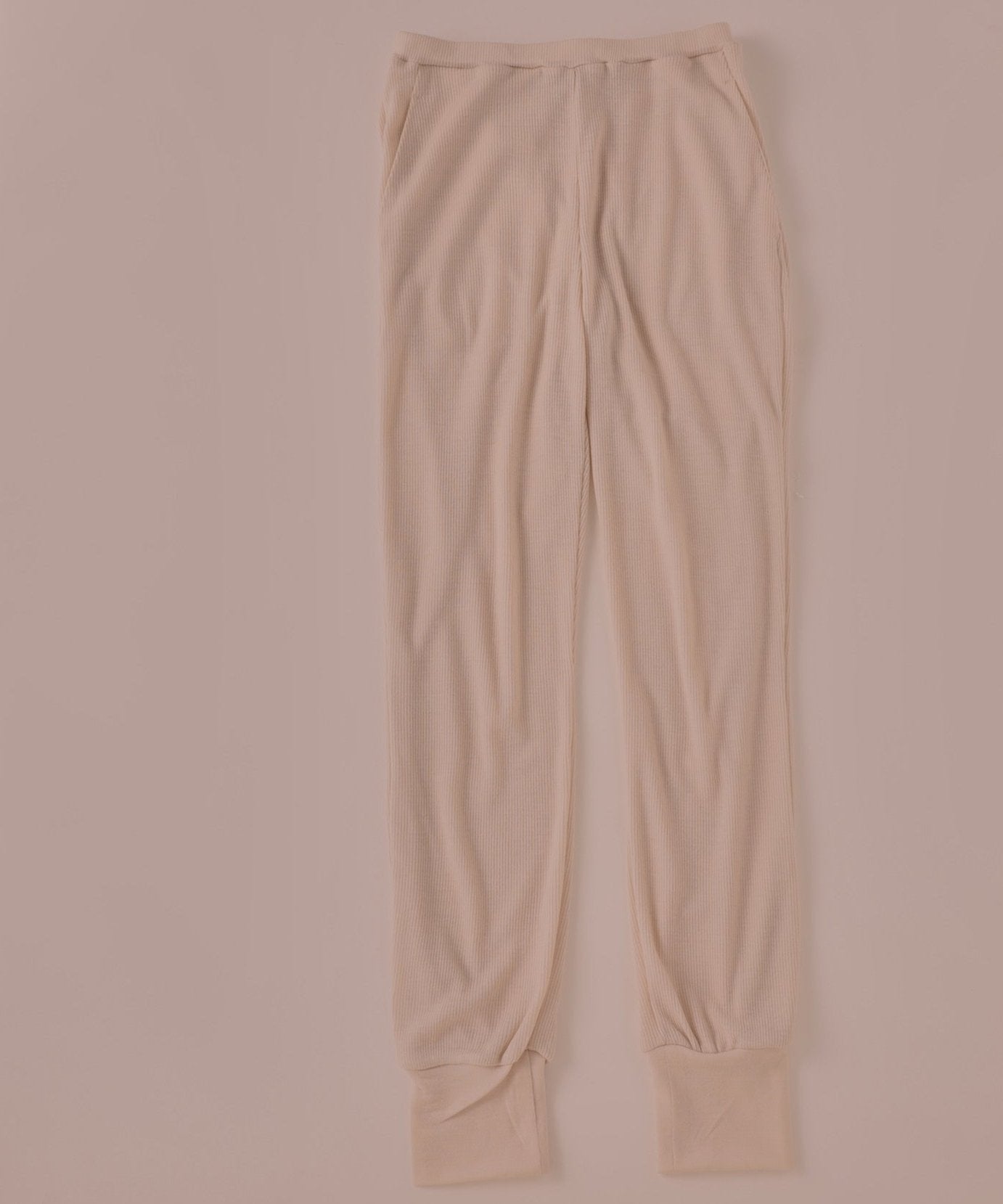 WOOL RIB KNIT JOGGER PANTS