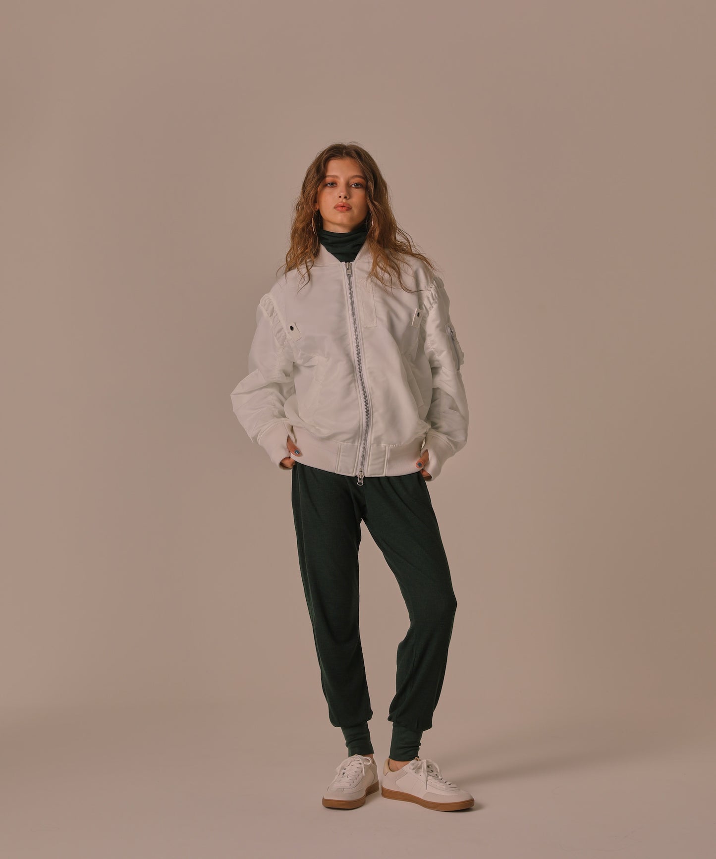 WOOL RIB KNIT JOGGER PANTS