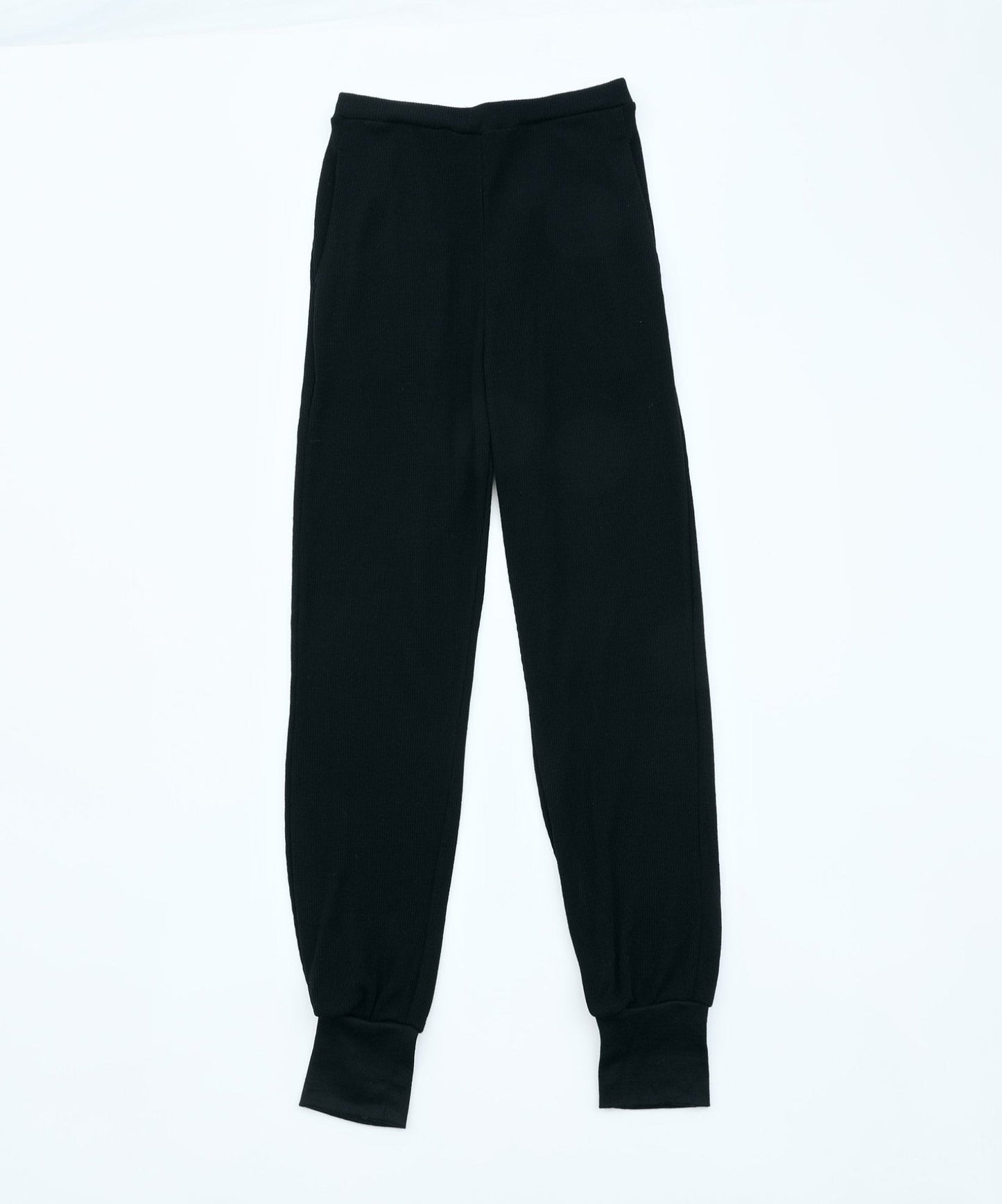 WOOL RIB KNIT JOGGER PANTS
