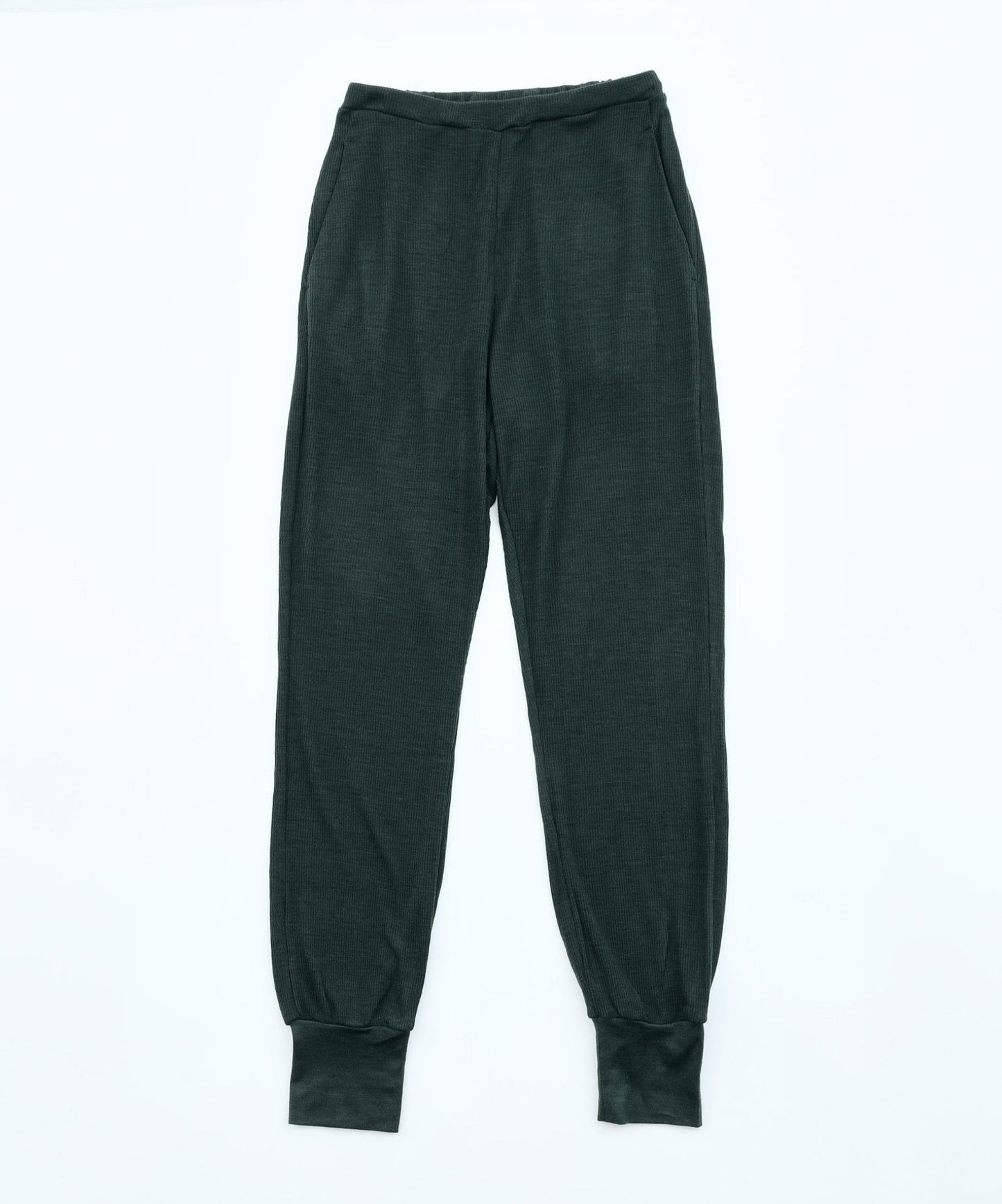 WOOL RIB KNIT JOGGER PANTS