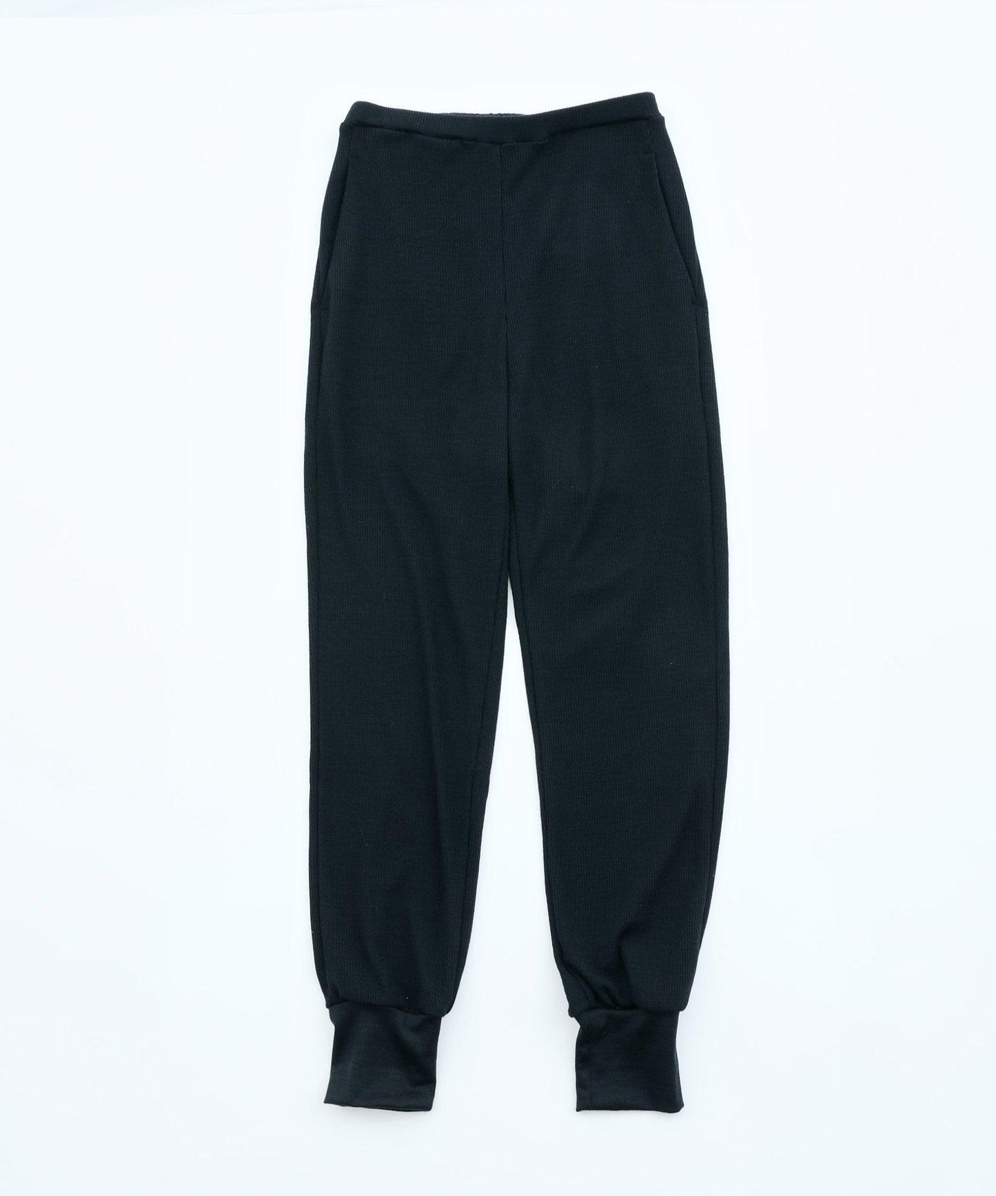 WOOL RIB KNIT JOGGER PANTS
