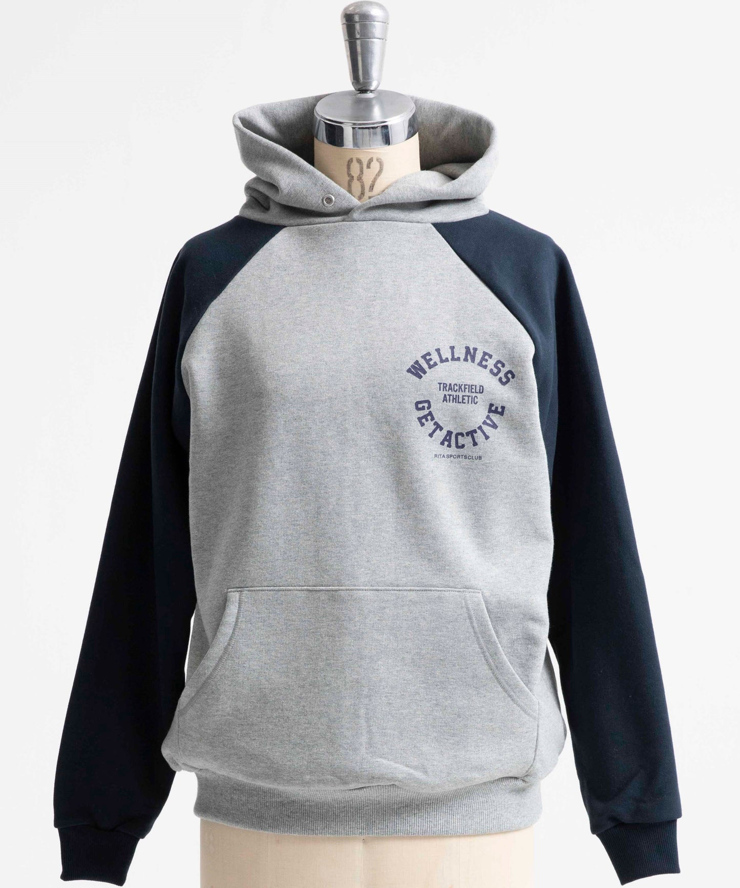 BI-COLOR RAGLAN HOOD SWEAT★