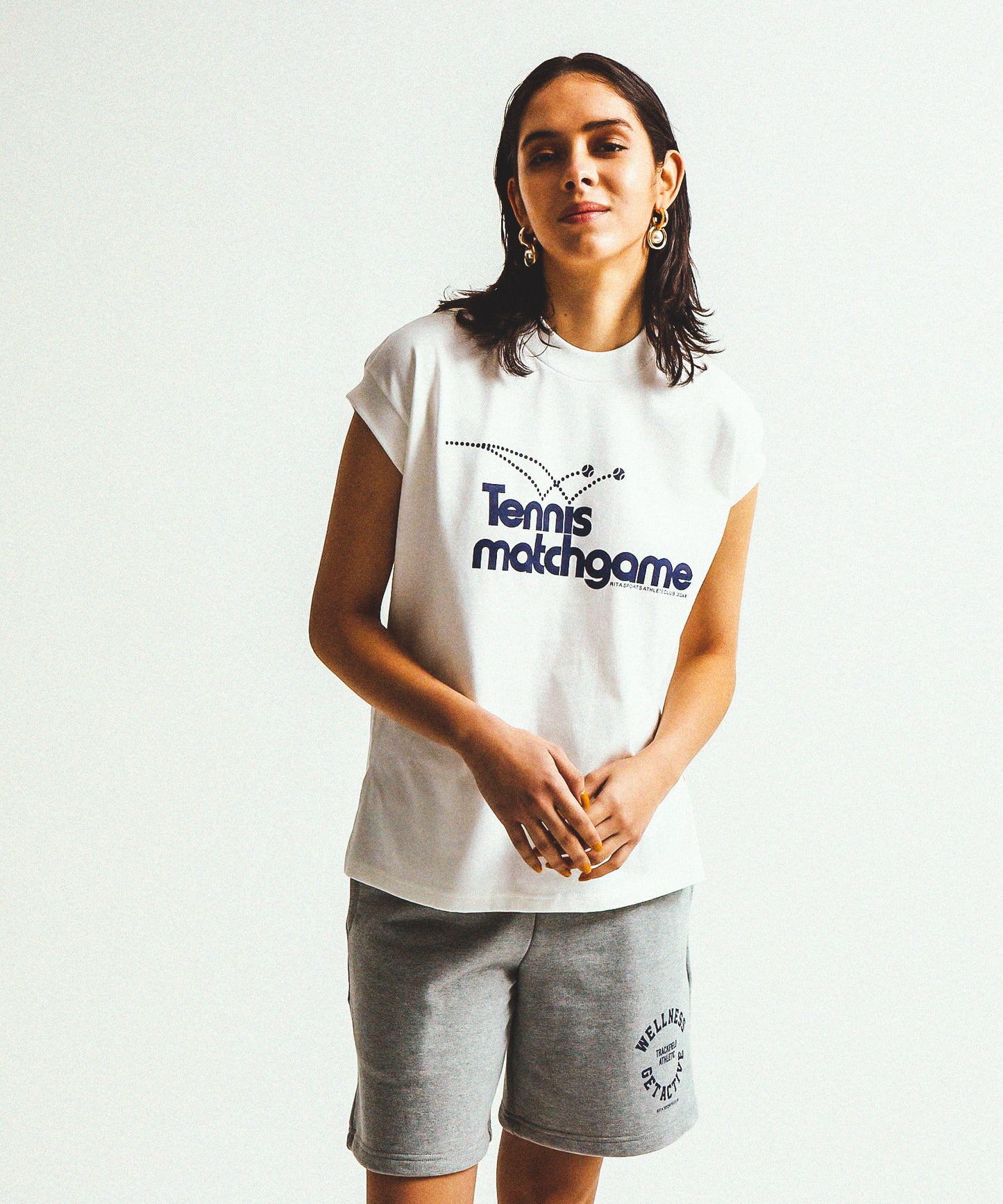 NEW WIDE RIB NOSLEEVE T(TENNIS MATCHGAME)