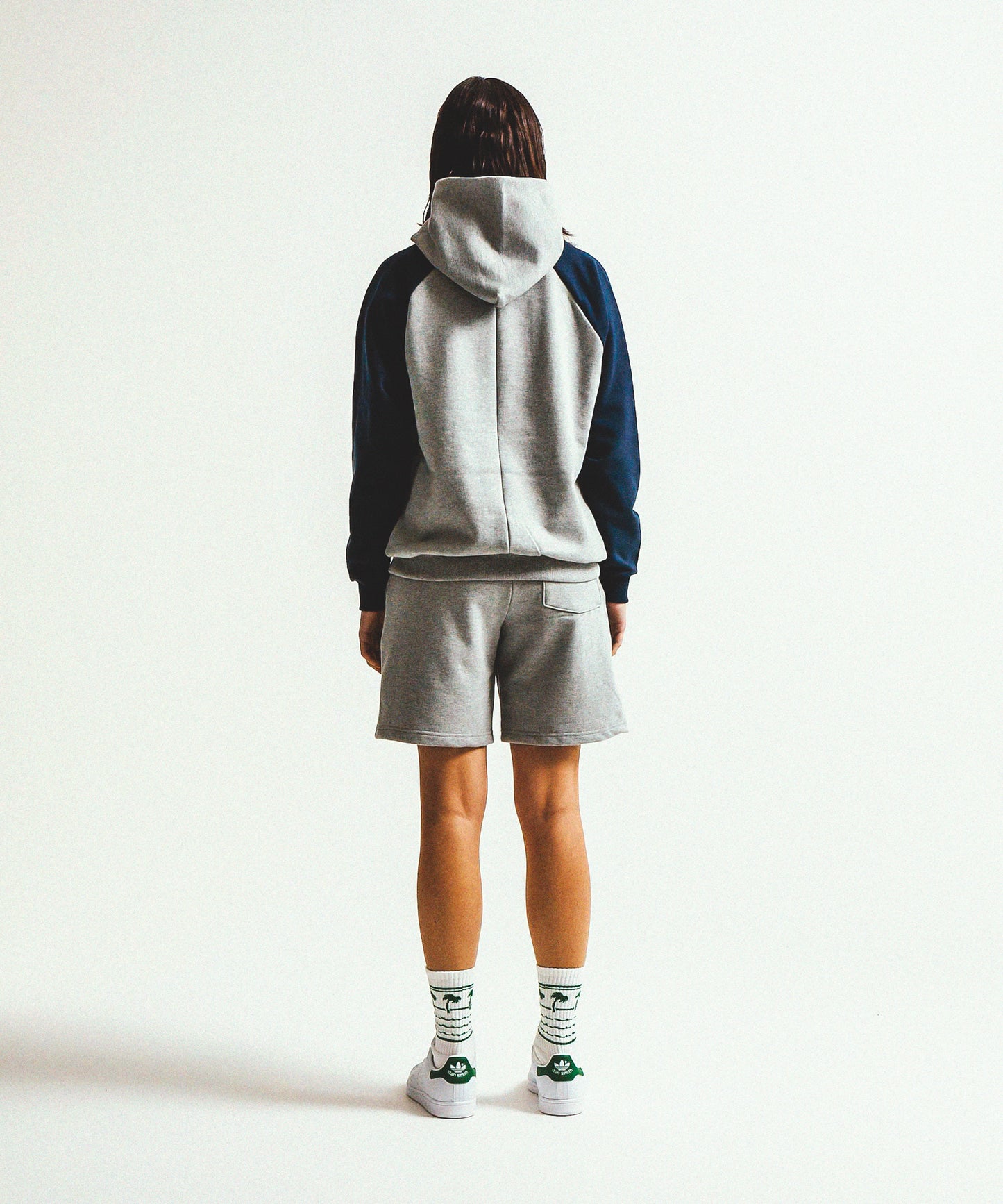 BI-COLOR RAGLAN HOOD SWEAT★