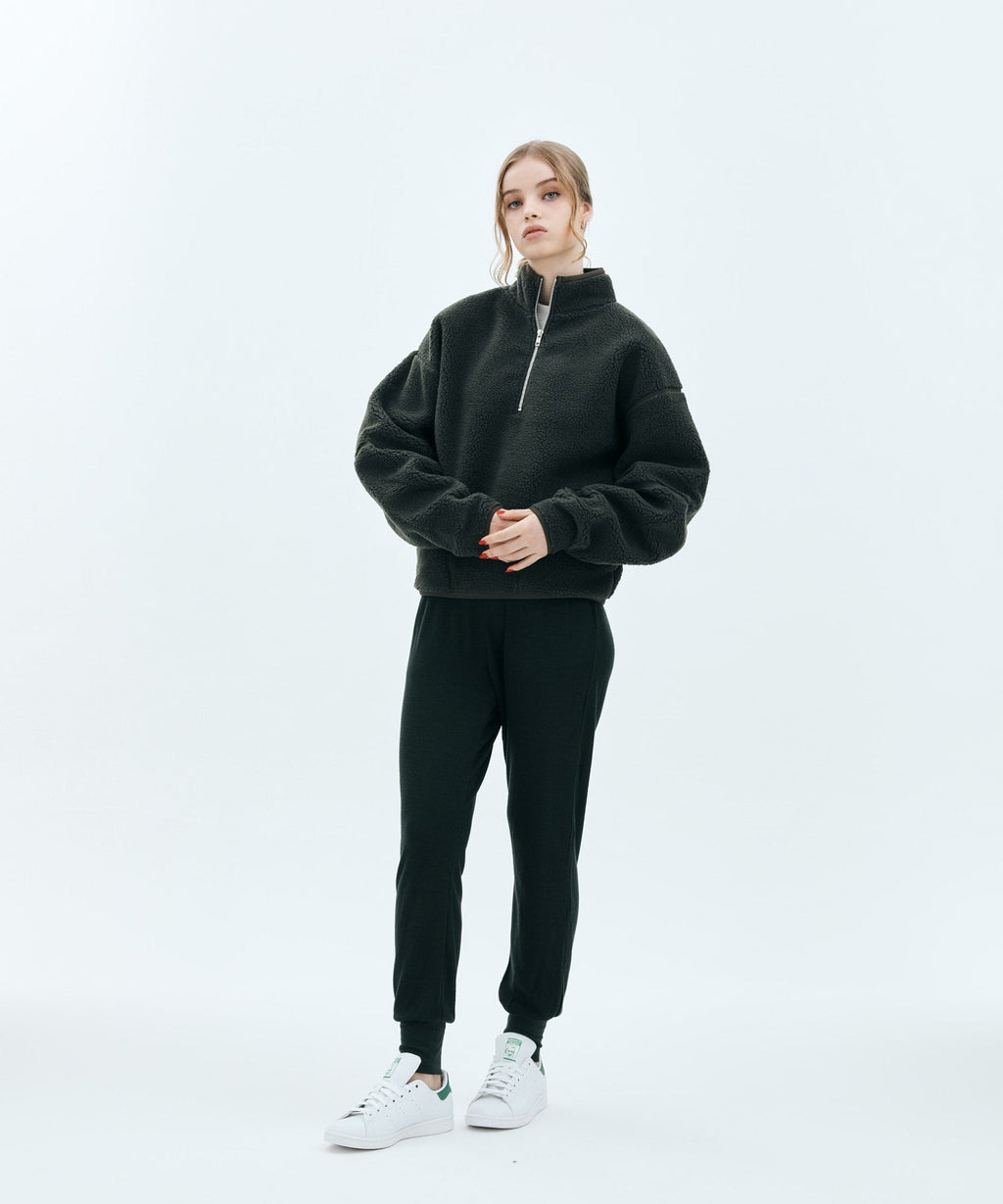 WOOL RIB KNIT JOGGER PANTS
