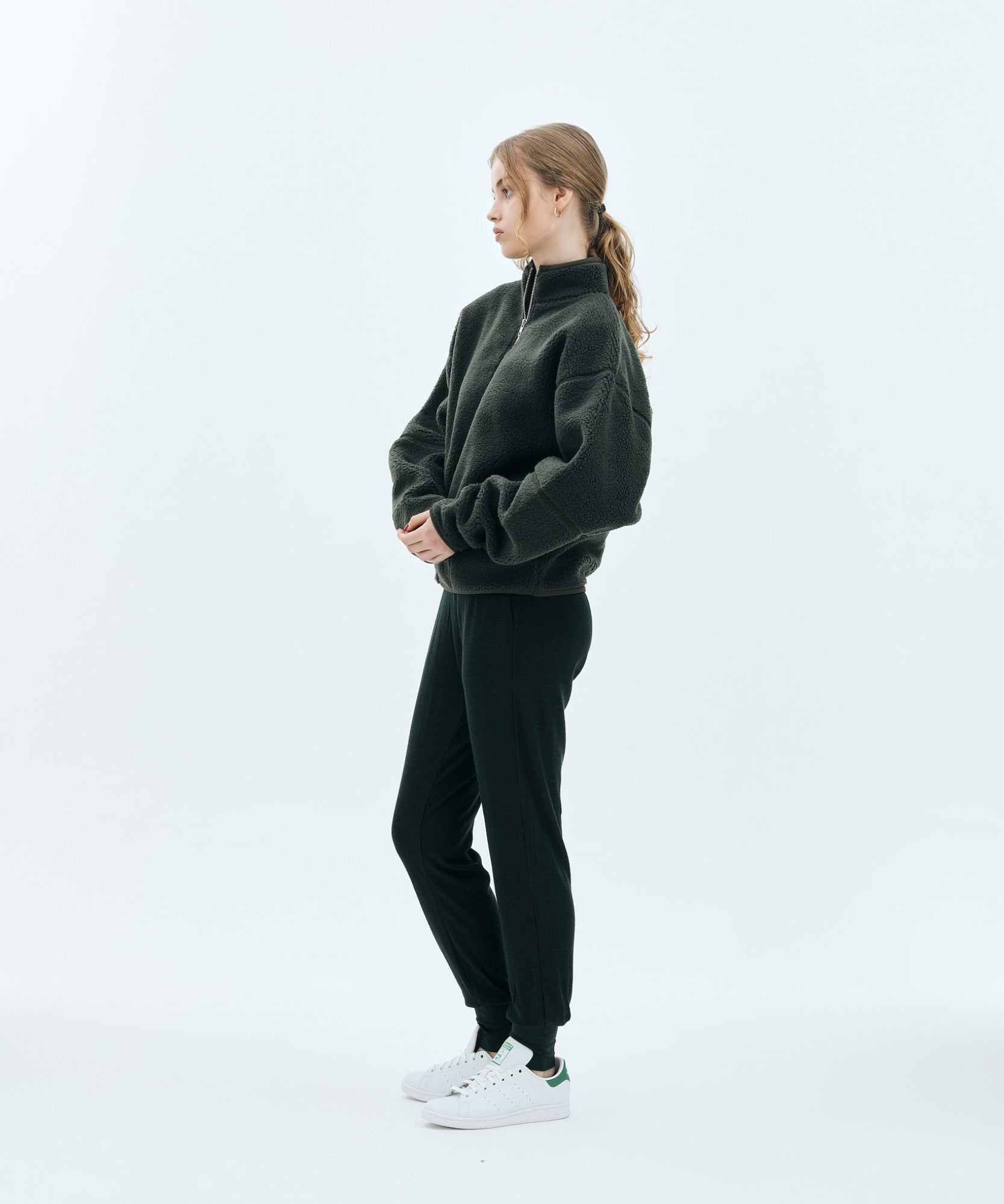 WOOL RIB KNIT JOGGER PANTS