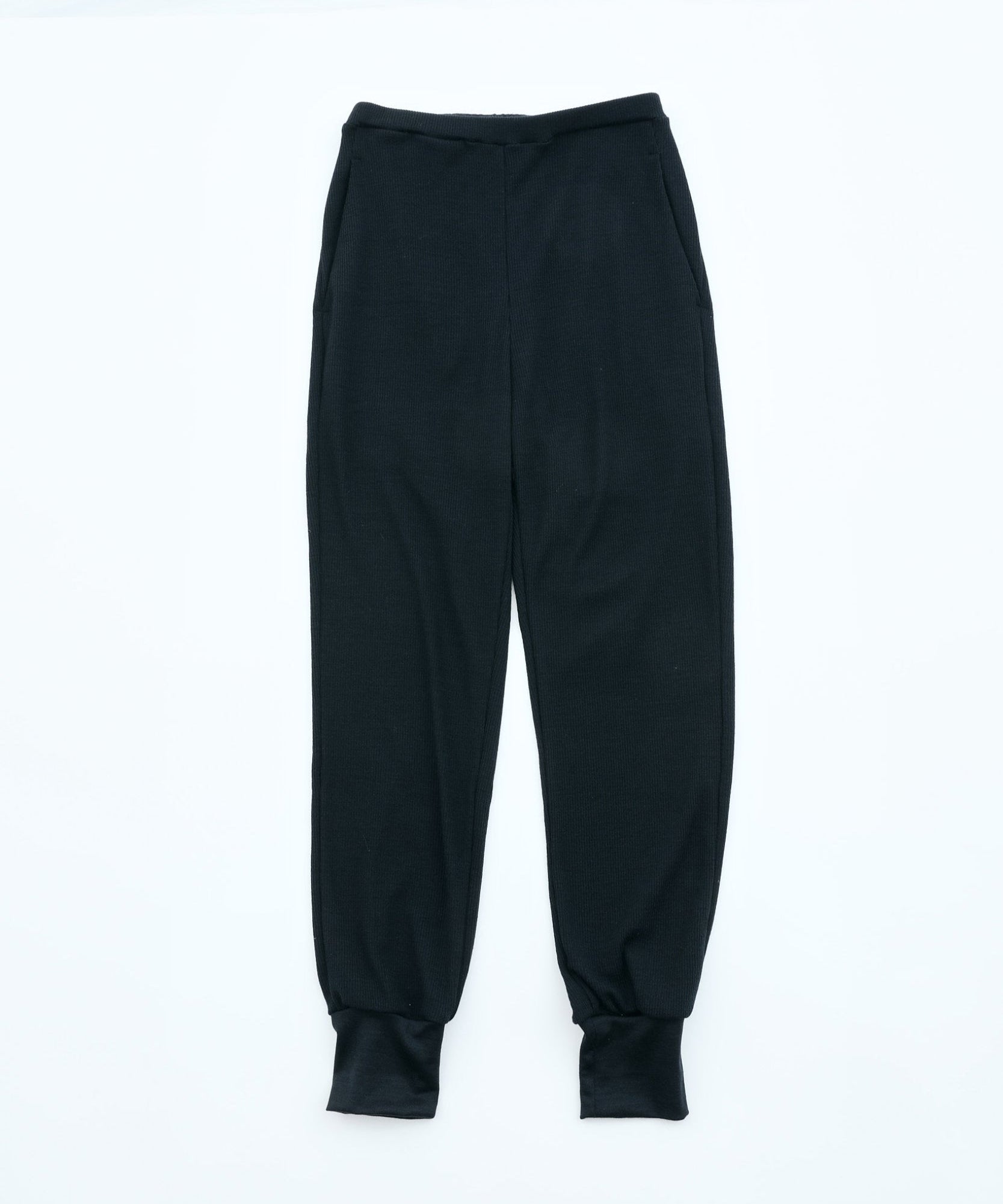 WOOL RIB KNIT JOGGER PANTS